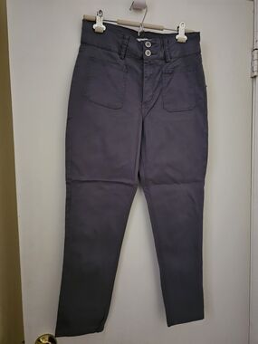 STS Blue, High-Rise Women's Slim Ankle Pants in Dark Gray